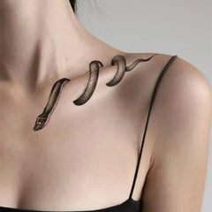 Waterproof Snake Pattern Temporary Tattoo - Bold Statement Accessory