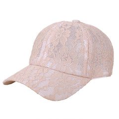 Lace Embroidery Breathable Baseball Cap Lightweight Dad Hats For Women