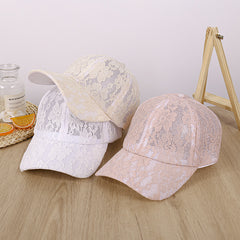 Lace Embroidery Breathable Baseball Cap Lightweight Dad Hats For Women