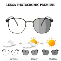 Men's Anti Photochromic Lens Glasses Titanium Frame Computer Anti Light Glasses