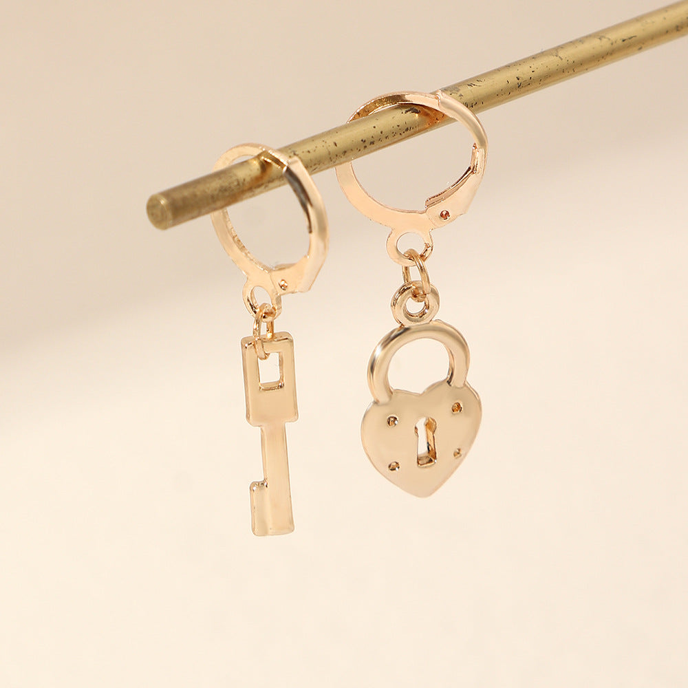 Golden Butterfly Pentagram Cone Earrings