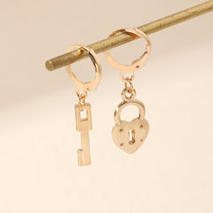 Golden Butterfly Pentagram Cone Earrings