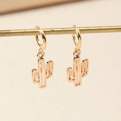 Golden Butterfly Pentagram Cone Earrings