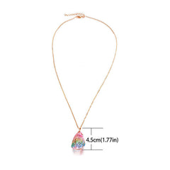 Irregular Rainbow Stone Chakra Necklace Quartz Pendant