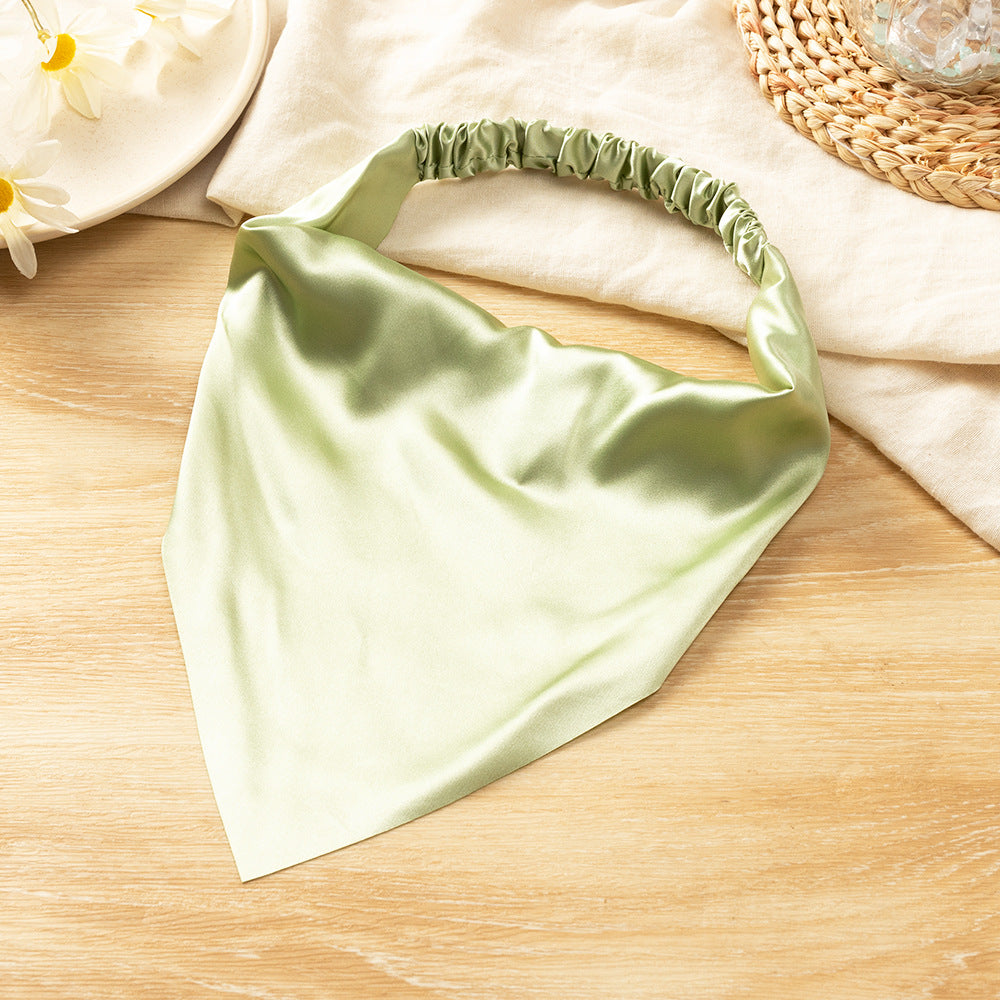Solid Boho Headbands Bandanas Head Scarf Triangle Scarf Elastic Bandana