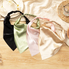 Solid Boho Headbands Bandanas Head Scarf Triangle Scarf Elastic Bandana