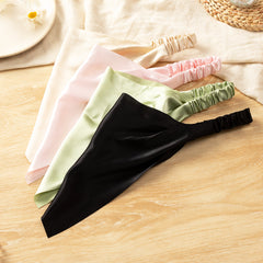 Solid Boho Headbands Bandanas Head Scarf Triangle Scarf Elastic Bandana