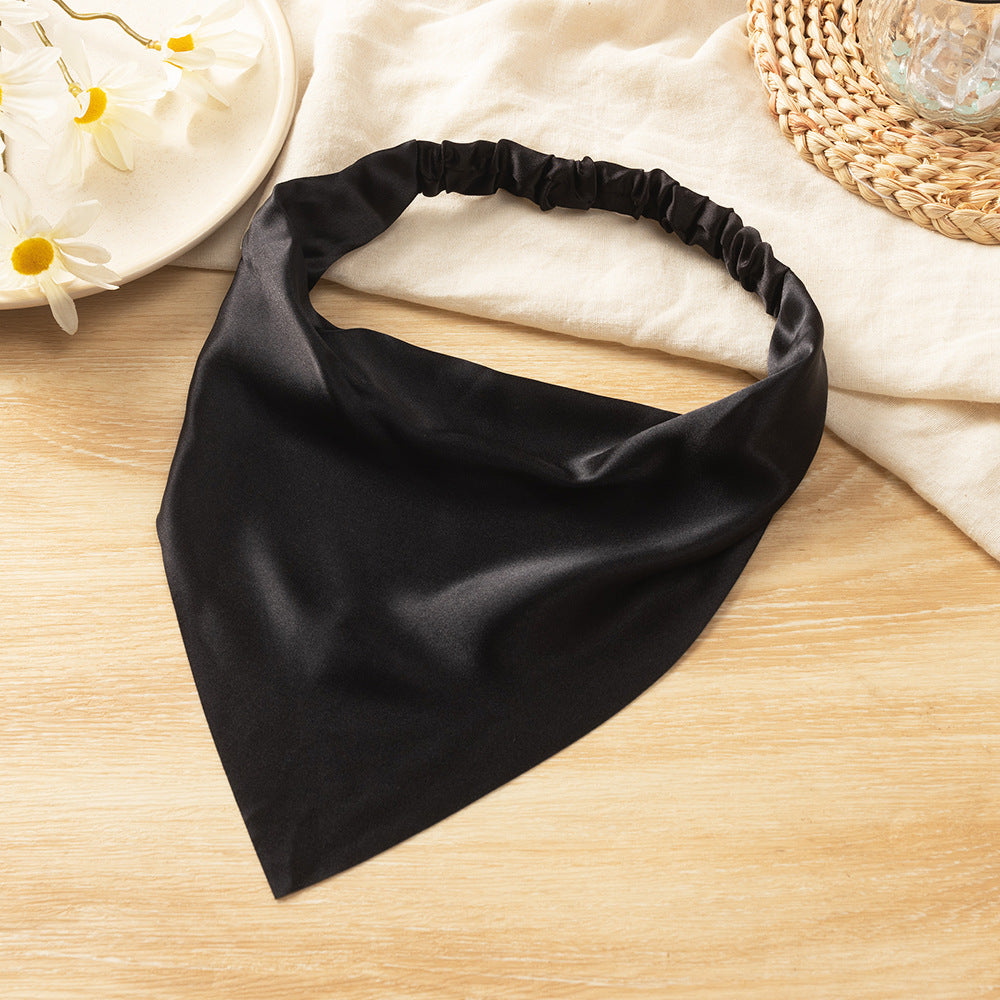 Solid Boho Headbands Bandanas Head Scarf Triangle Scarf Elastic Bandana