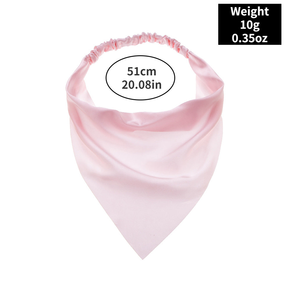 Solid Boho Headbands Bandanas Head Scarf Triangle Scarf Elastic Bandana