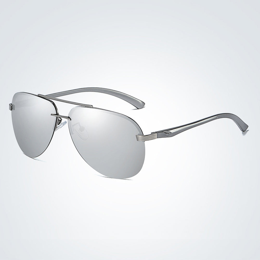 Polarized Half Frame Sunglasses Metal Driving Sun Glasses