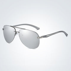 Polarized Half Frame Sunglasses Metal Driving Sun Glasses