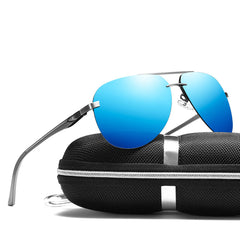 Polarized Half Frame Sunglasses Metal Driving Sun Glasses