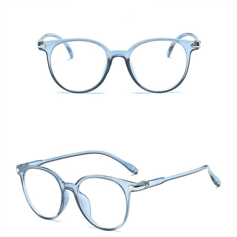 Translucent Round Clear Lens Glasses Lightweight Anti Light Glasses