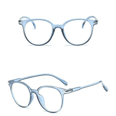 Translucent Round Clear Lens Glasses Lightweight Anti Light Glasses