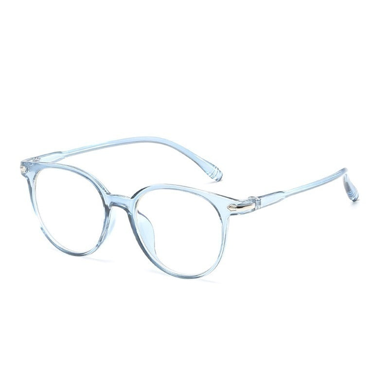 Translucent Round Clear Lens Glasses Lightweight Anti Light Glasses