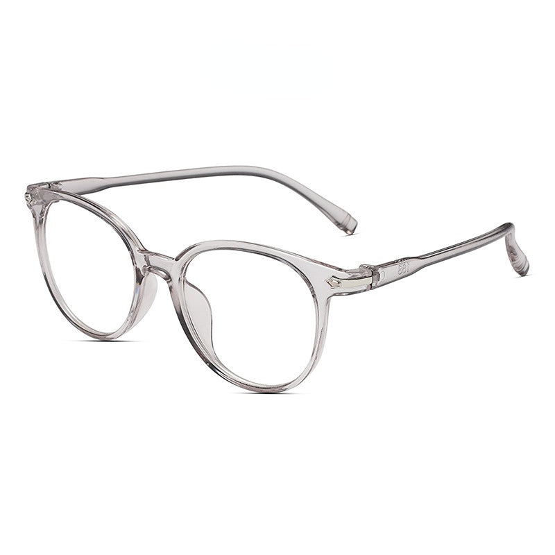 Translucent Round Clear Lens Glasses Lightweight Anti Light Glasses