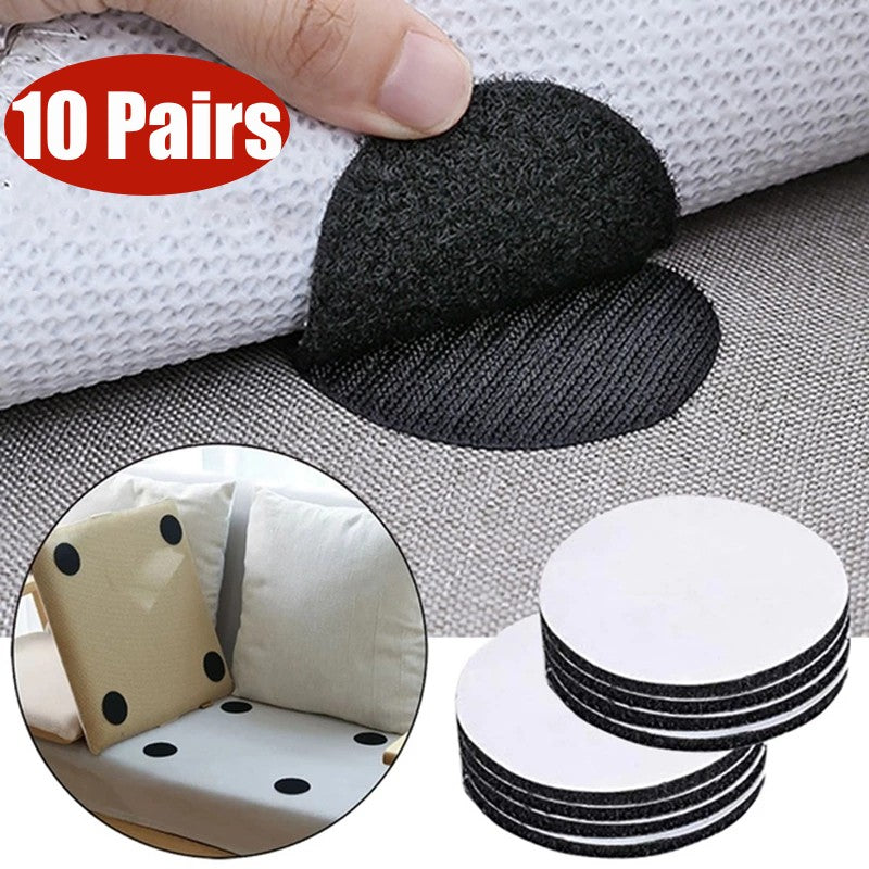 10 Pairs Anti-Curling Carpet Tapes Non-Slip Stickers