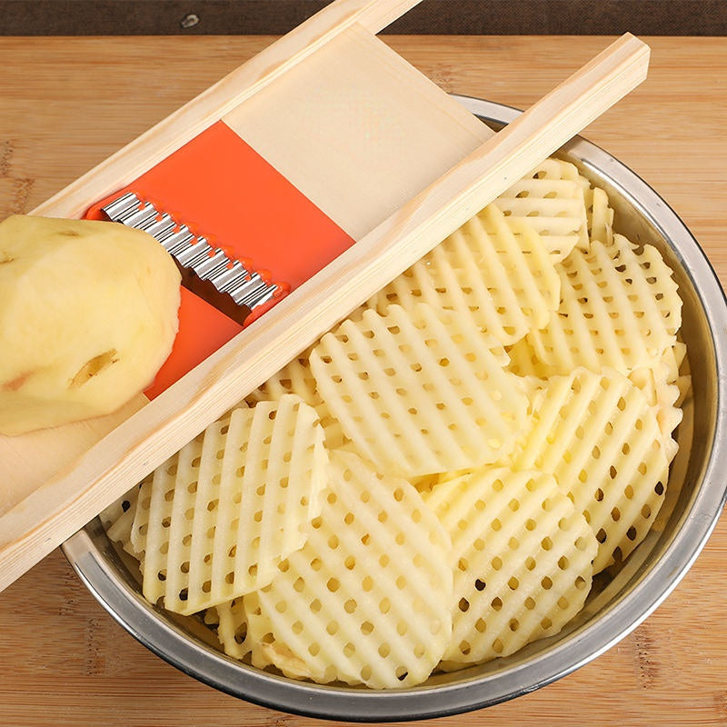 Potato Slicer Cut Potato Grid Vegetable Cutter Wave Cut Flower Gadgets