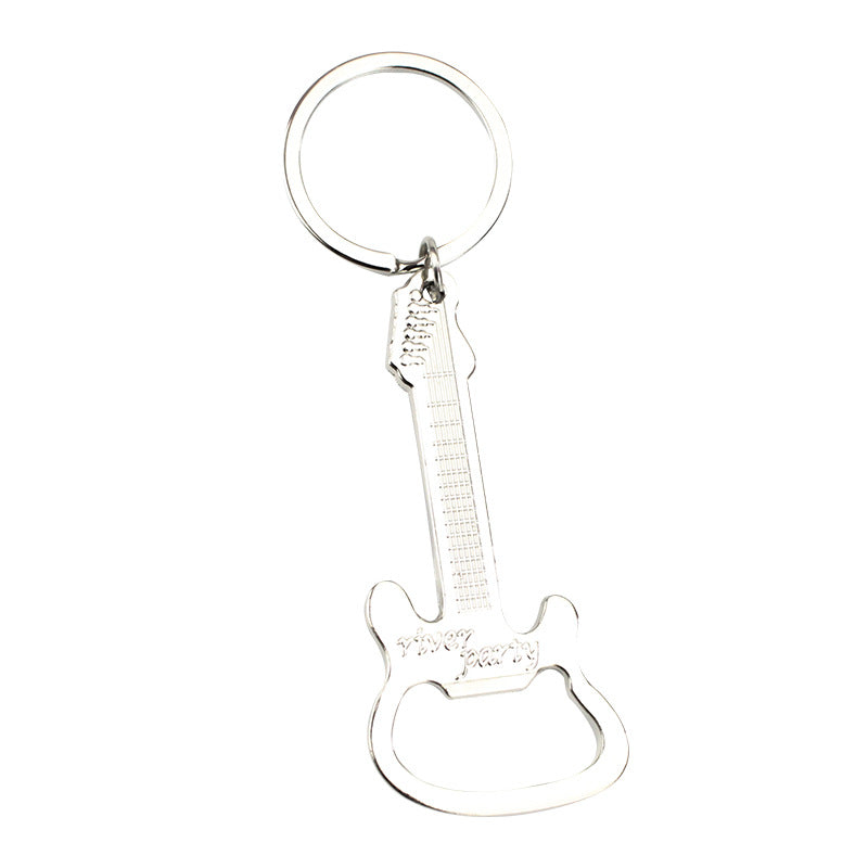 Guitar Shaped Beer Opener Key Chain