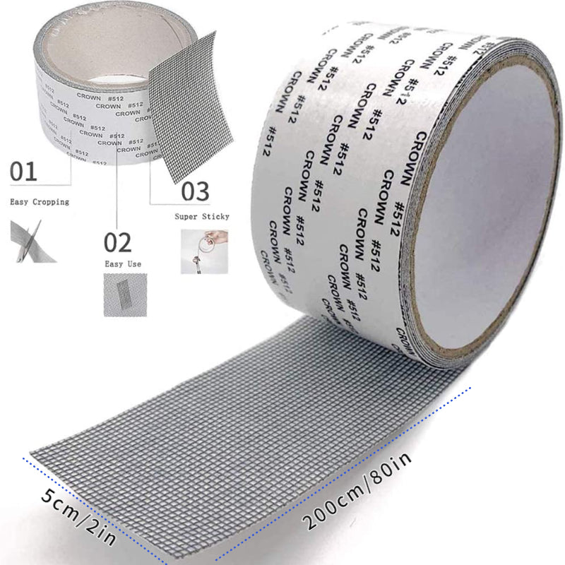 Window Screen Repair Kit Tape - Waterproof Fiberglass Mesh Patch