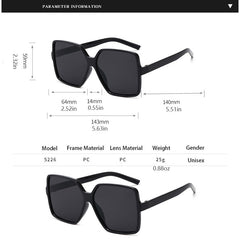 Oversized Square Sunglasses Men Women Polarized Gradient UV400