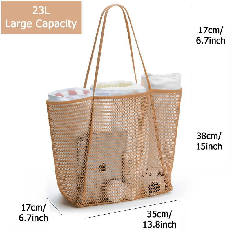 Minimalist Mesh Tote Shoulder Bag Lightweight Storage Bag