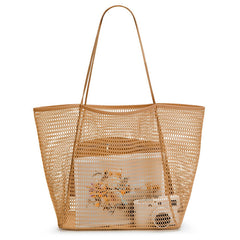 Minimalist Mesh Tote Shoulder Bag Lightweight Storage Bag