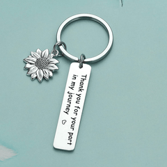 Sunflower Pendant Keychain Thank You For Your Part In My Journey