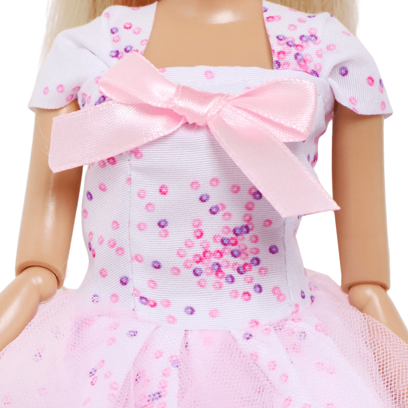 Pink Print Princess Party Gown Doll Accessories Gift