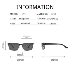 Men's Metal Driving Sunglasses Polarized UV400