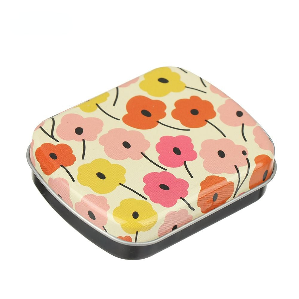 Mini Tin Box Metal Hinged Empty Tins With Lid Portable Rectangular Small Storage