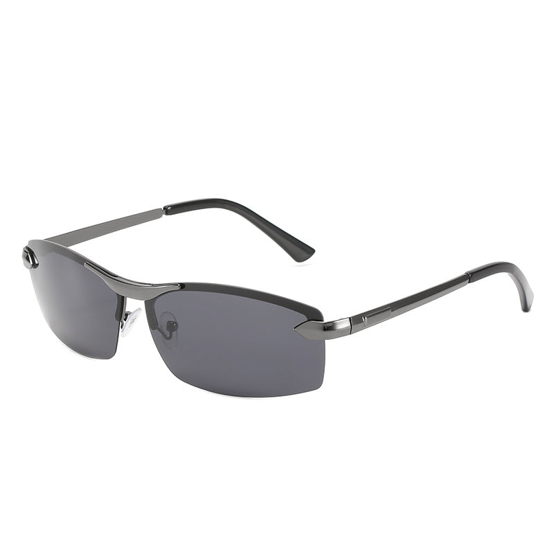 Men's Polarized Metal Frame Sunglasses UV400 Retro Business Eyewear