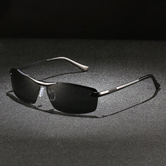Men's Polarized Metal Frame Sunglasses UV400 Retro Business Eyewear