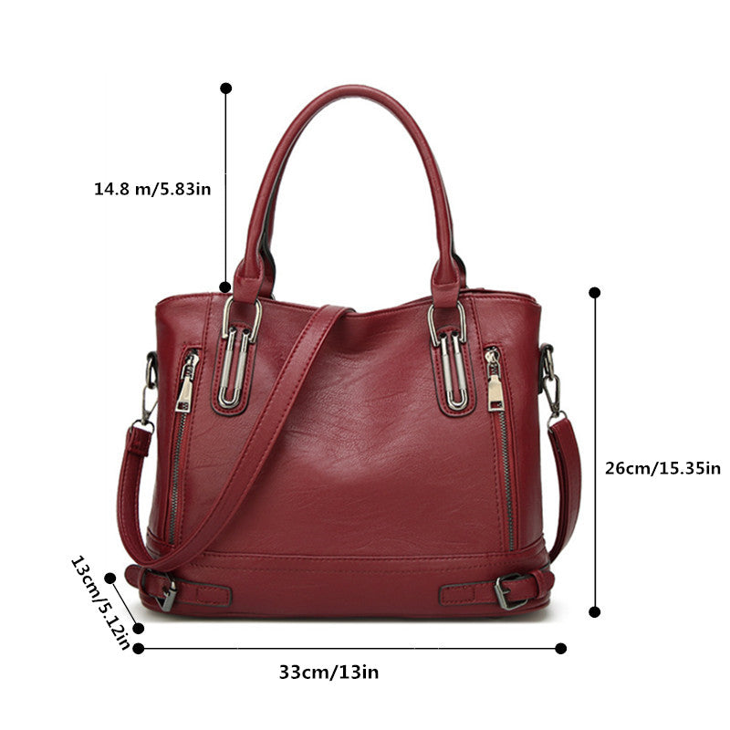 Large Capacity Waterproof PU Leather Tote Bag for Women