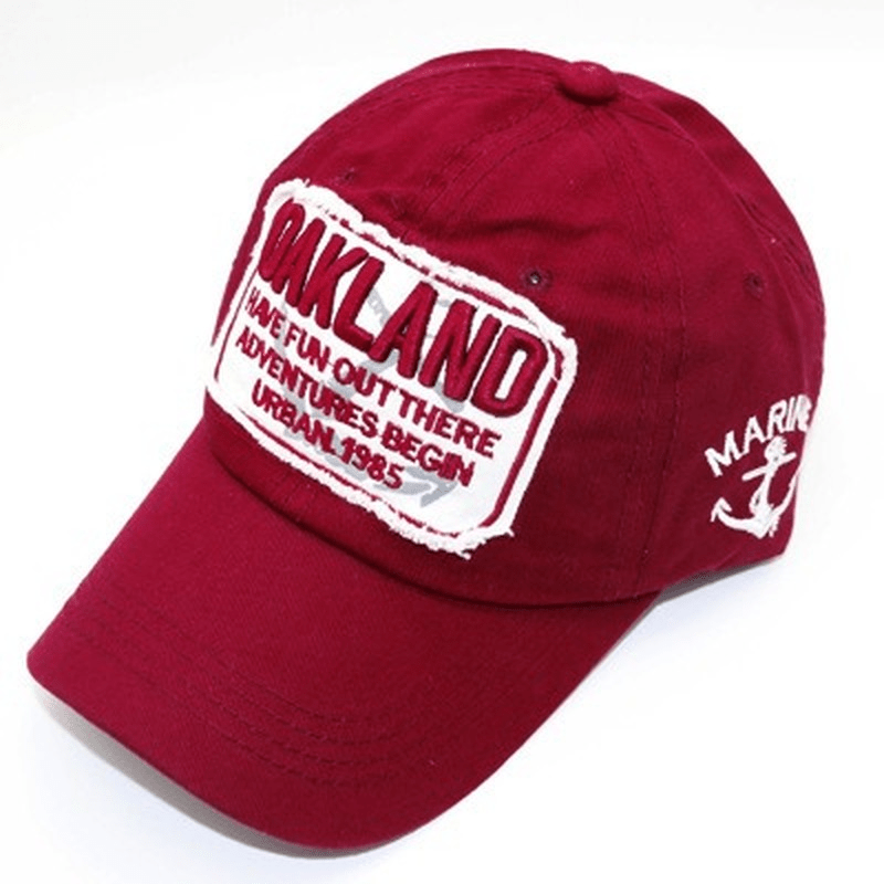 Embroidery Letter Baseball Cap Solid Snapback Hat Outdoor Sun Trucker Dad Hat