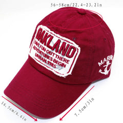 Embroidery Letter Baseball Cap Solid Snapback Hat Outdoor Sun Trucker Dad Hat