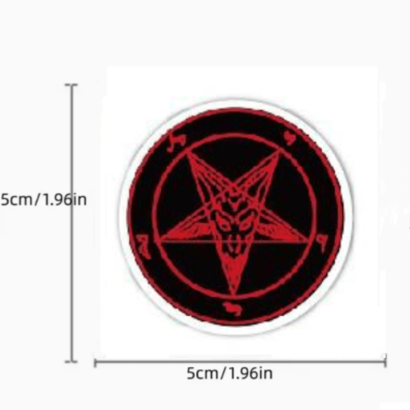 50pcs Unique Satan Inspired Decorative Stickers - Laptop, Refrigerator Decals