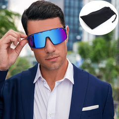 Men's Colorful Cycling Sunglasses Outdoor Sports Eyewear with Glasses Bag