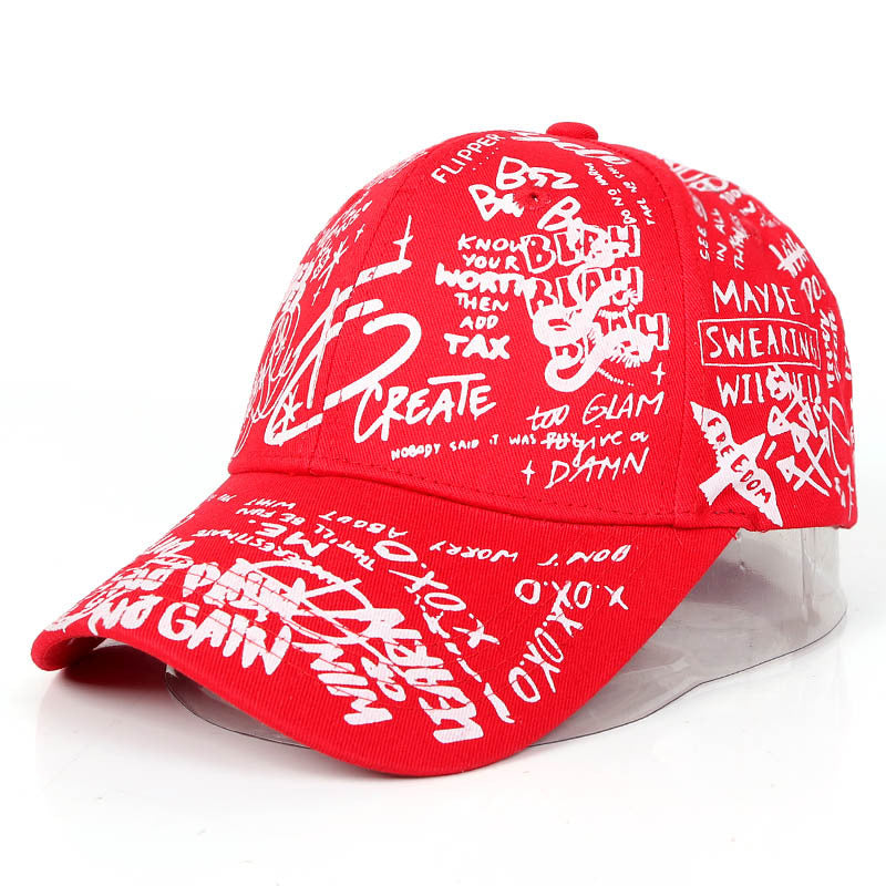 Letter Graffiti Baseball Cap Hip Hop Sunscreen Dad Hats