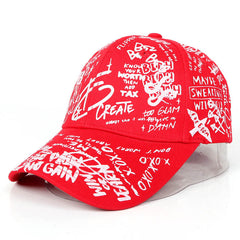 Letter Graffiti Baseball Cap Hip Hop Sunscreen Dad Hats