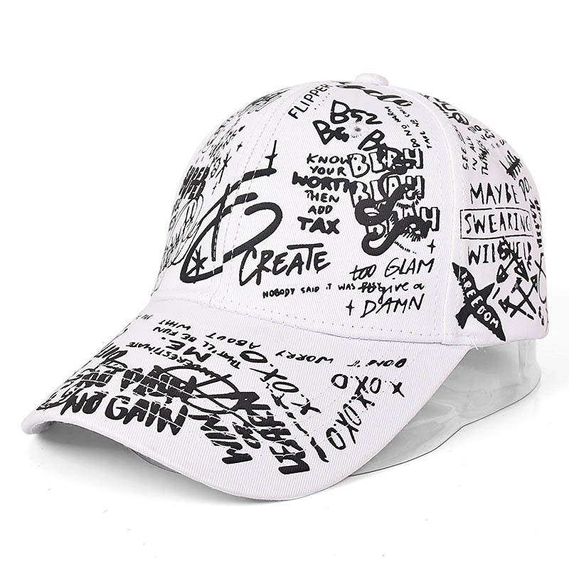 Letter Graffiti Baseball Cap Hip Hop Sunscreen Dad Hats
