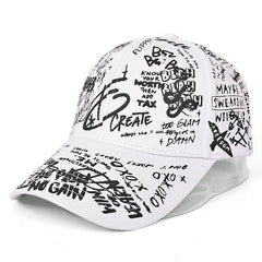 Letter Graffiti Baseball Cap Hip Hop Sunscreen Dad Hats