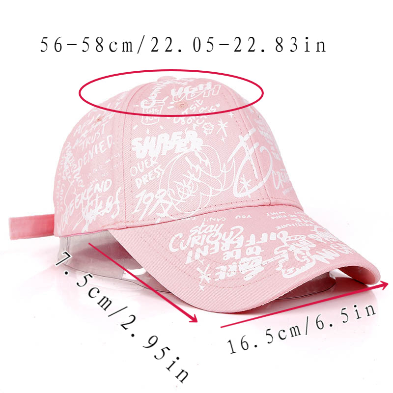 Letter Graffiti Baseball Cap Hip Hop Sunscreen Dad Hats