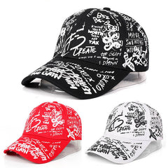 Letter Graffiti Baseball Cap Hip Hop Sunscreen Dad Hats