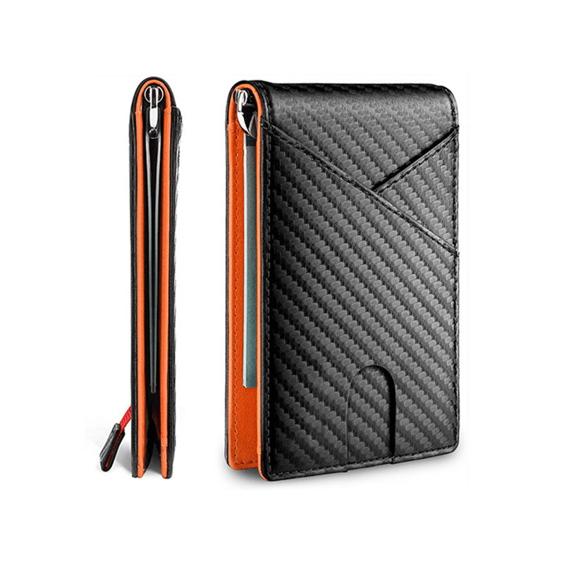 Men's Carbon Fiber Card Holder Money Clip