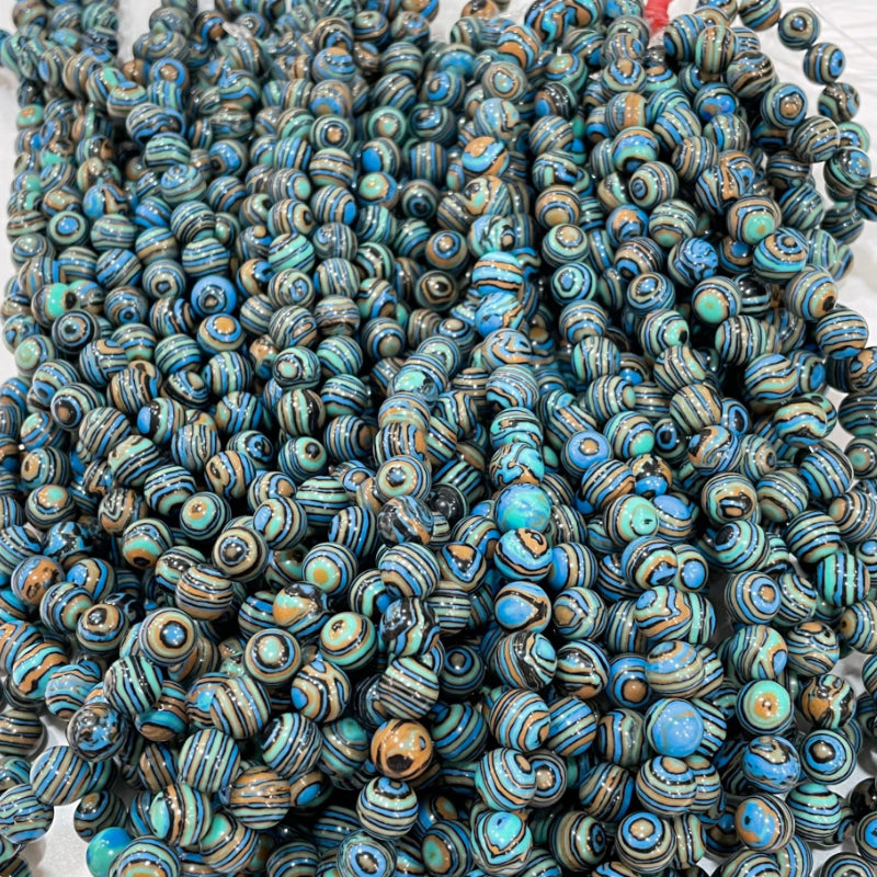 Natural Flower Malachite Beads Synthetic Turquoise Beads DIY Jewelry Accessories