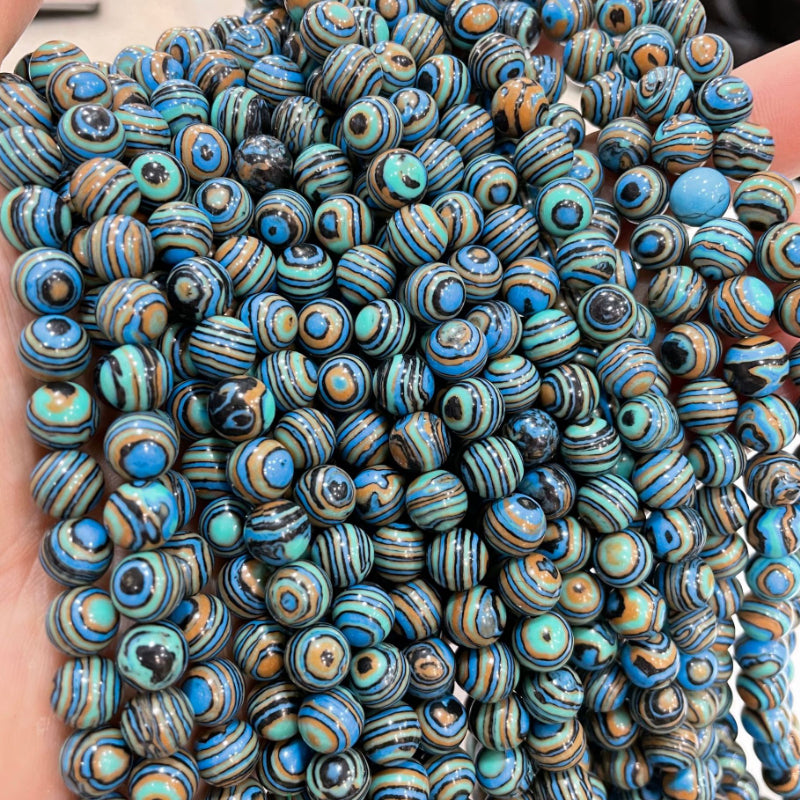 Natural Flower Malachite Beads Synthetic Turquoise Beads DIY Jewelry Accessories