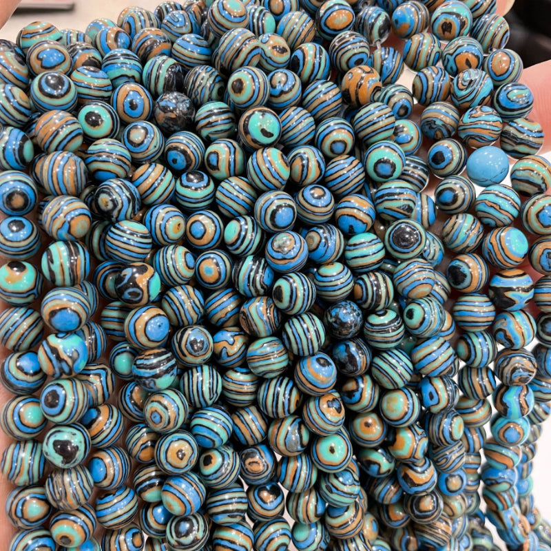Natural Flower Malachite Beads Synthetic Turquoise Beads DIY Jewelry Accessories