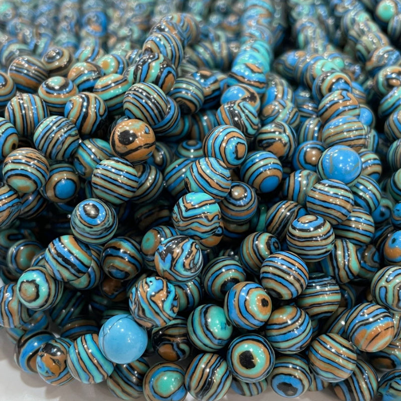 Natural Flower Malachite Beads Synthetic Turquoise Beads DIY Jewelry Accessories