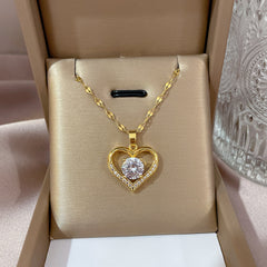 Sparkling Heart Love Necklace - Ideal Gift for Her